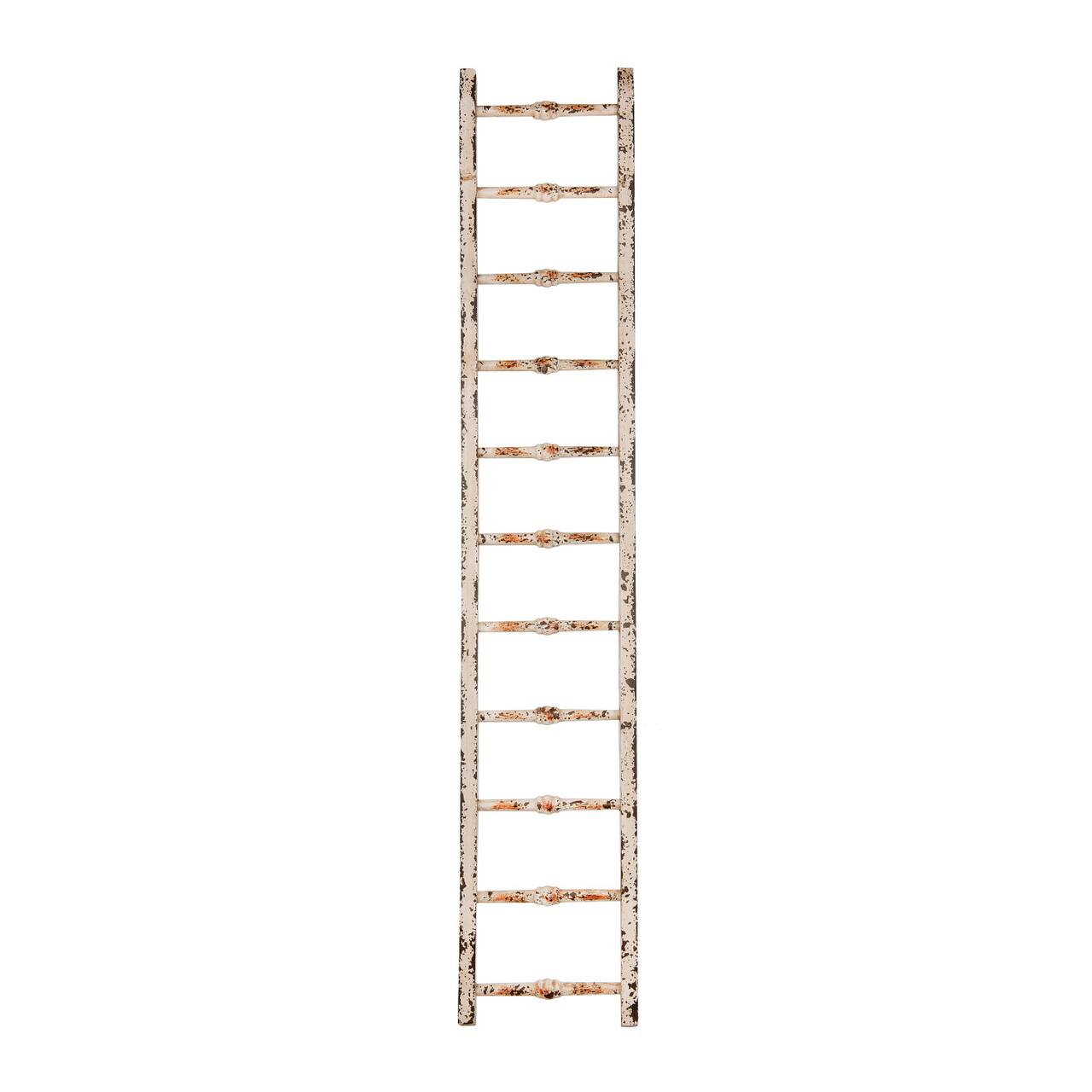 Hello Honey® 6ft. Distressed White Decorative Wood Ladder